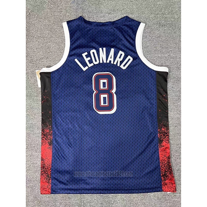 Camiseta USA 2024 Kawhi Leonard #8 Azul